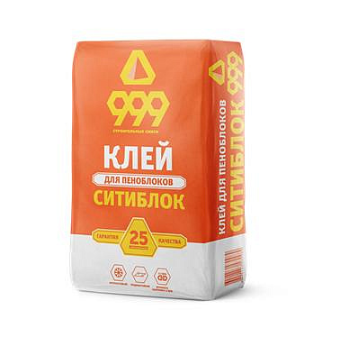 Клей для пеноблоков 999 СИТИБЛОК, 25кг 