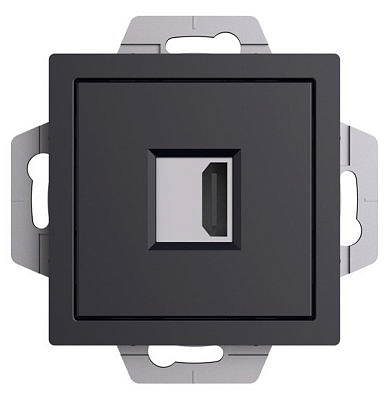 Mехaнизм розетки СУ 1 местная HDMI, КАРБОН ATN001080