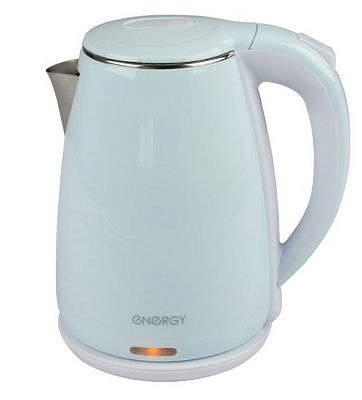 Чайник ENERGY E-261 (1,8 л, диск) голубой, двойной корпус 164141