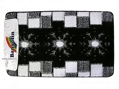 Коврик BANYOLIN CLASSIC COLOR из 1-шт.55*90см.BLACK черный
