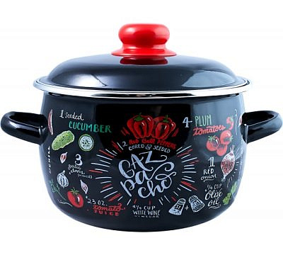 Кастрюля эмалированная сфера  3,0л Gazpacho ТМ Appetite  1RC181M