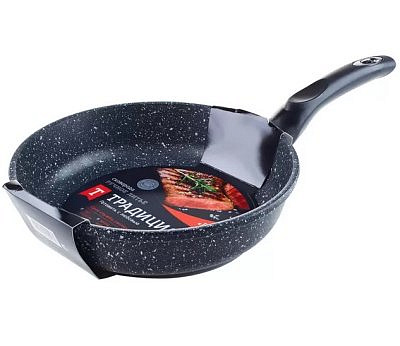 Сковорода антипригарная литая Гранит ТМ Традиция 24см ТГ2241