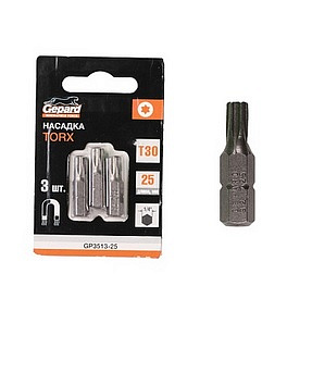 Насадка TORX T30 25мм Gepard
