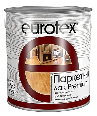 Лак ЕВРОТЕКС Паркетный премиум глянцевый 2,5л