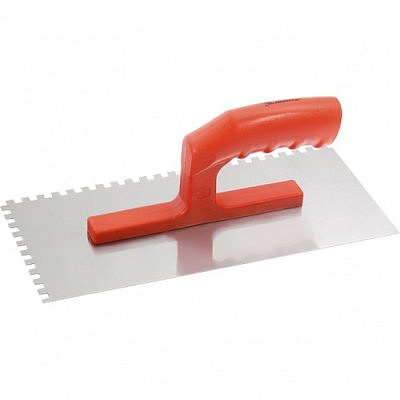 Гладилка стальная 280х130мм Зуб 6*6мм MATRIX 86775