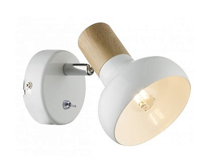 Светильник настенно-потолочный 7052-701 спот Lorena 1 x E14 40 Вт попоротный с выключателем 