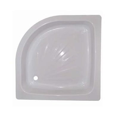 Поддон стальной Loranto 80*80*15 полукруг лучи