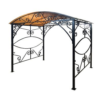 Беседка УЮТ ПЛЮС 3х2,8х2,5м (цена без поликарбоната, черная)