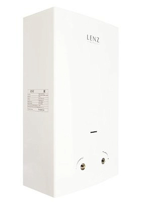 Газовый проточный водонагреватель ВПГ Lenz 10 L white автомат  