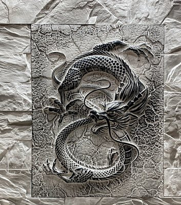 Декор Дракон "Пепельный"