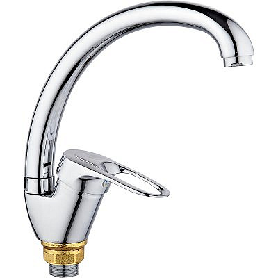 Смеситель для кухни Ростовская Мануфактура SL55-011F для кухни с высоким поворотным изливом