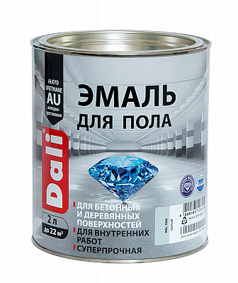 Эмаль DALI для пола универсальная Серая 2л
