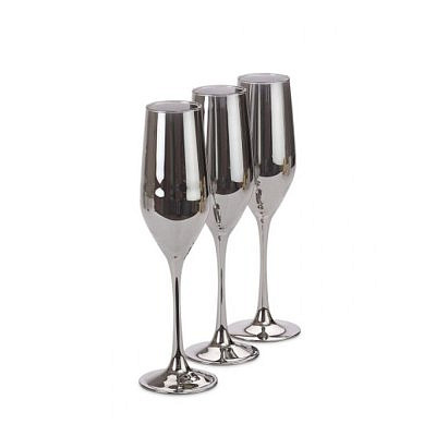 Набор 6 шт бокалов для шампанского 160мл СЕЛЕСТ Сияющий графит