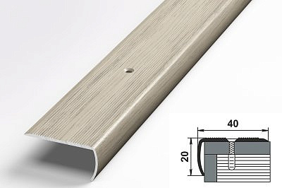 Профиль угловой ПУ06 клен беленый 40*20*900