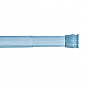 Карниз для ванны 110-200 см , голубой ,без колец, MILARDO, 011А200M14