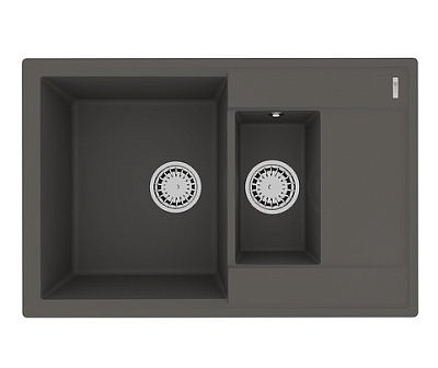 Мойка для кухни RAMZA 760*500 серый шелк с сифоном 9910041 LEMARK  