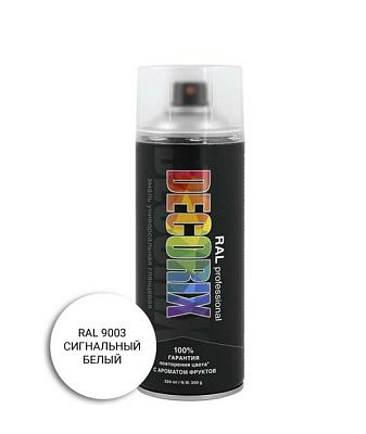 Эмаль аэрозольная RAL PROFESSIONAL DECORIX сигнальный белый матовый RAL 9003 520мл 