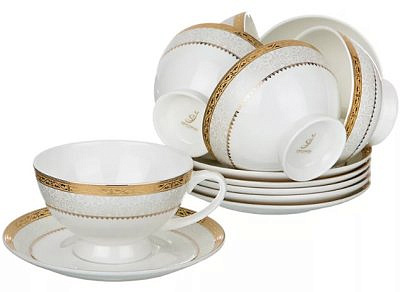 ЧАЙНЫЙ НАБОР "ЛЕДИ ДЖЕЙН" НА 6 ПЕРСОН 12 ПРЕДМЕТОВ 250 МЛ 440-195