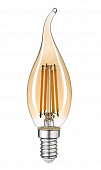 Лампа светодиодная Е14 10W 6500K 6K 35x118 филамент нитевидная, Золотая 661424 General LOFT свеча на ветру 