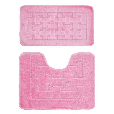 КоврикBANYOLIN из 2-шт.55*90м.розовый