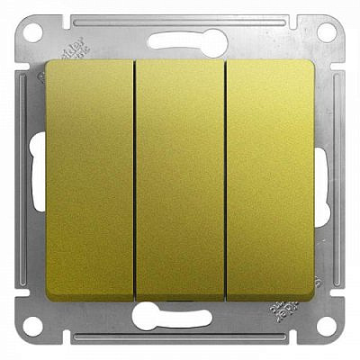 Механизм выключателя 3-клавиши фисташка 10А IP20 10АХ  GSL001031