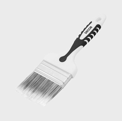 Кисть DECOR "Black White PREMIUM" универсальная 35х15мм серебристая  860-035