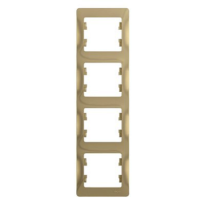 Рамка 4 места , вертикальная , титан SchE GSL000408