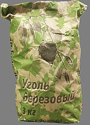 Уголь древесный (марка А) 3 кг в ассортименте