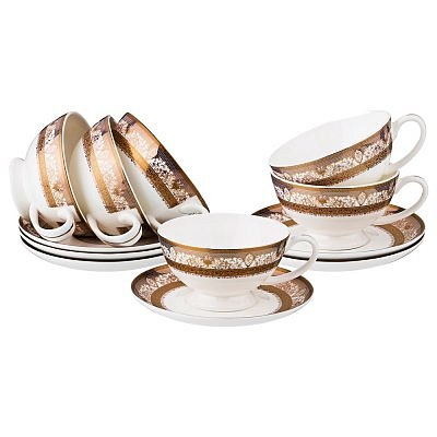 ЧАЙНЫЙ НАБОР "БОГЕМА" НА 6 ПЕРСОН 12 ПРЕДМЕТОВ 250 МЛ 440-234