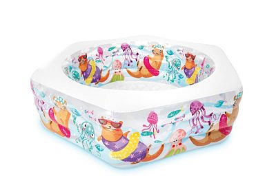 Бассейн надувной Intex Аквариум 191х178х61см, 541л, 56493 шестигранный