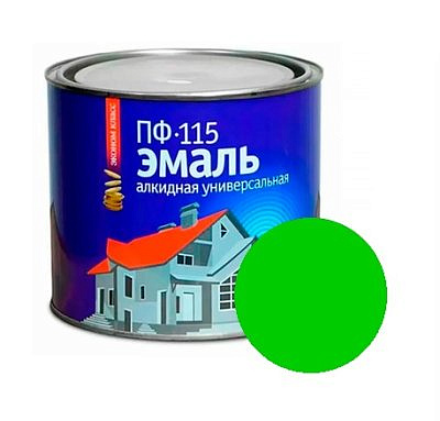 Эмаль ПФ-115 Эконом универсальная ярко-зеленая 0,8кг