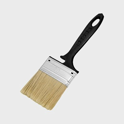 Кисть DECOR "Black Edition" 25х12мм светлая смешанная щетина, пластиковая ручка 713-025