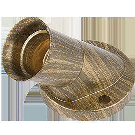 Патрон Е27 накладной наклонный черн. бронза Ecola