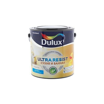Краска водно-дисперсионная DULUX (LUXIUM) ULTRA RESIST для кухни и ванной с защитой отплесини и грибка База BW 1л.
