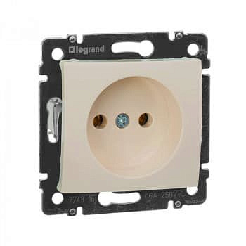 Механизм розетки 1-м СП Valena 16А IP21 без заземл. сл. кость Leg  774316  695611