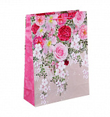 Пакет подарочный, бумажный, 31x42x12 см, 2 дизайна, Цветы  LADECOR 507-270 