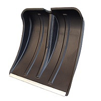 Лопата снегоуборочная пластиковая ВИТЯЗЬ 380х365 с металлическим черенком и ручкой, с металлической пластиной