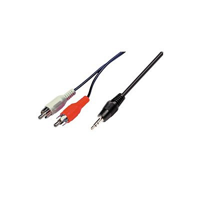 Шнур REXANT Стерео 3,5 мм - 2 RCA, длина 3 метра,тюльпан, 17-4204  