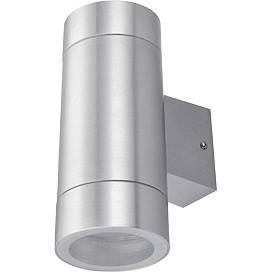 Светильник Ecola накладной 2*GX53 8013А прозрачный Цилиндр металл. сатин/ хром 205х140х90