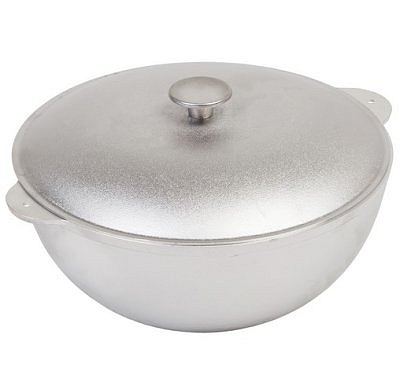 Казан алюминиевый татарский с крышкой 4л ТМ Гардарика  04-2