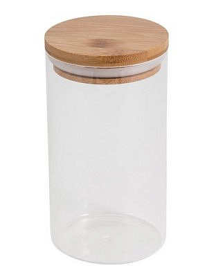 Банка для сыпучих продуктов с крышкой BAMBU, стекло 1л 004449