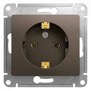 Механизм розетки 1-м без заземления шоколад SchE GLS000841
