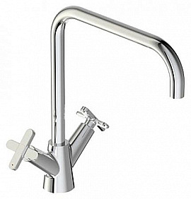 Смеситель для кухни VIDIMA  ВА331АА Арт трубчатый поворотный излив 230мм, хром 