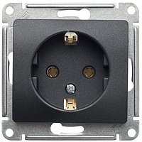 Механизм розетки 1-м без заземления антрацит SchE GLS000741