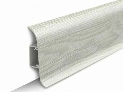 Плинтус Дуб айсберг Классик 70 мм с мягким краем 2,2 м