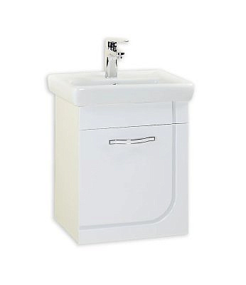 Тумба подвесная Оника Ирис 50.01 с раковиной Тигода 50