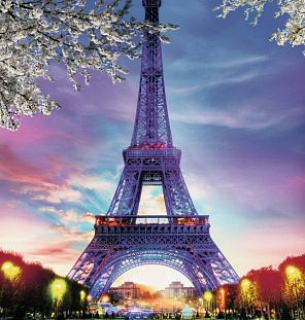 Фотообои Эйфелева башня 200*270 холст