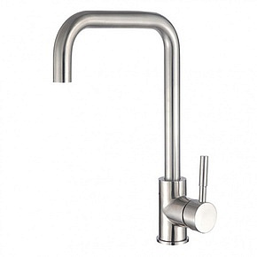 Смеситель для кухни ESKO однорычажный высокий излив нержавеющая сталь K5