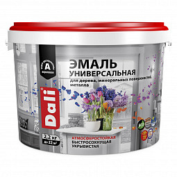 Эмаль DALI универсальная полуматовая База А 2,2кг (RAL 9010)