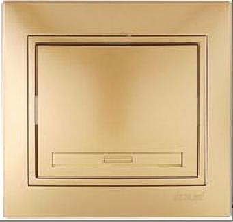 Переключатель 1-клавиша металлик золото 701-1313-100  Мира с/у